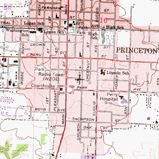Topographic Map of Hampshire Colony Congregational-United Church of Christ, IL