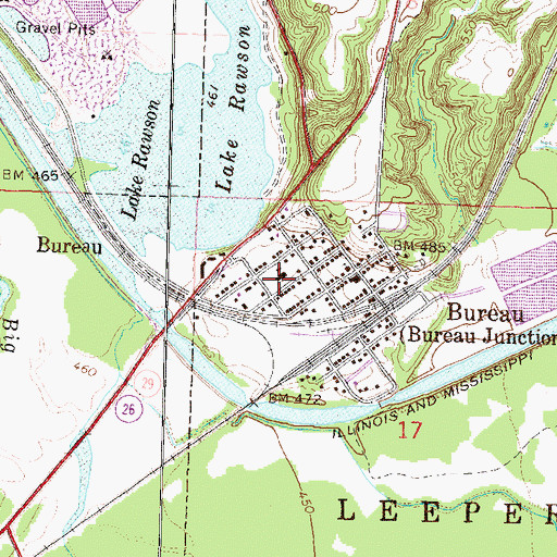 Topographic Map of Leepertown Elementary School, IL