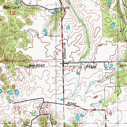 Topographic Map of Darmstadt (historical), IL