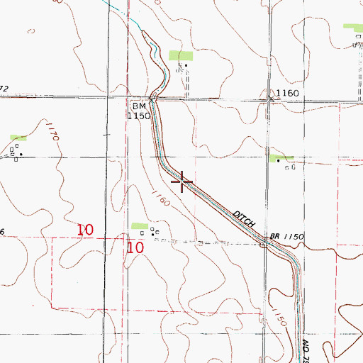 Topographic Map of Ditch Number 79, IA