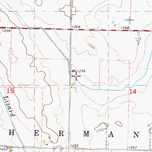 Topographic Map of Ditch Number 112, IA