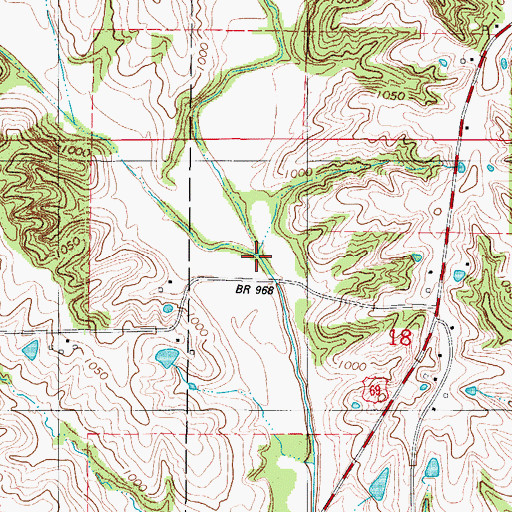 Topographic Map of Britton Branch, IA