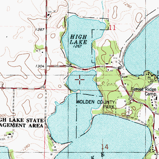 Topographic Map of High Lake State Game Management Area, IA