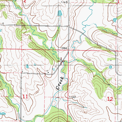 Topographic Map of Twomile Creek, IA