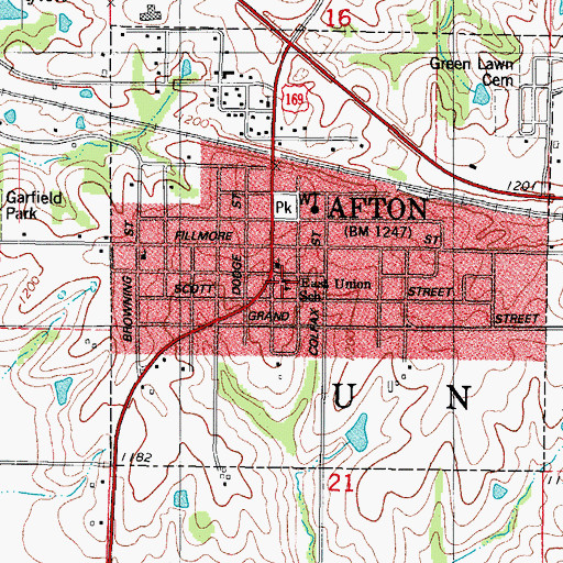 Topographic Map of East Union School, IA