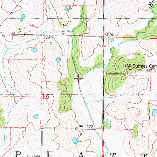 Topographic Map of East Branch Middle Platte River, IA
