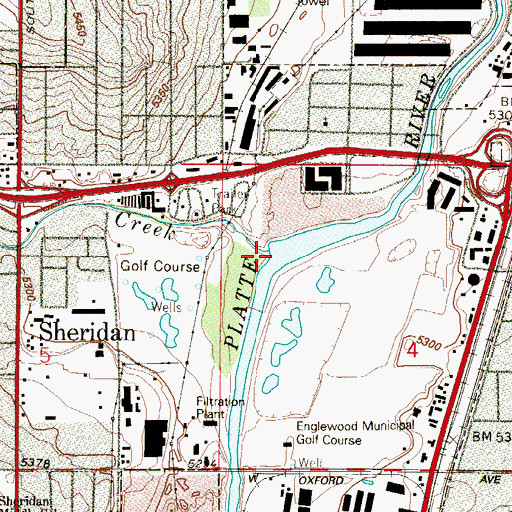 Topographic Map of Bear Creek, CO