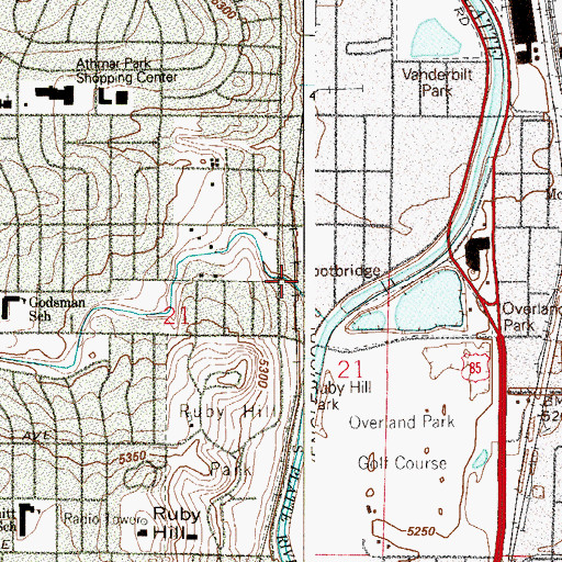 Topographic Map of Sanderson Gulch, CO