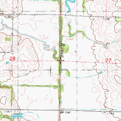 Topographic Map of Gard Branch, IA