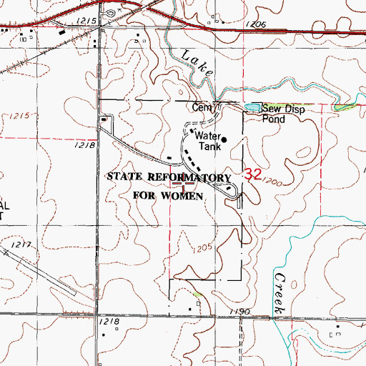 Topographic Map of Iowa State Reformatory for Women, IA
