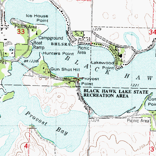 Topographic Map of Provost Point, IA