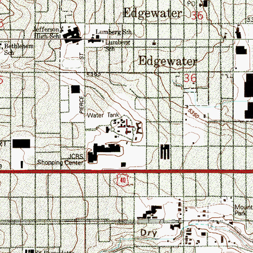 Topographic Map of American Medical Center Cancer Research Center (historical), CO