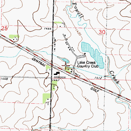 Topographic Map of Lake Creek Country Club, IA