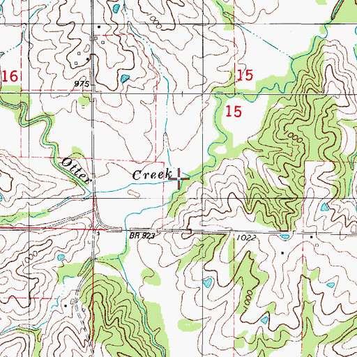 Topographic Map of Victory Creek, IA