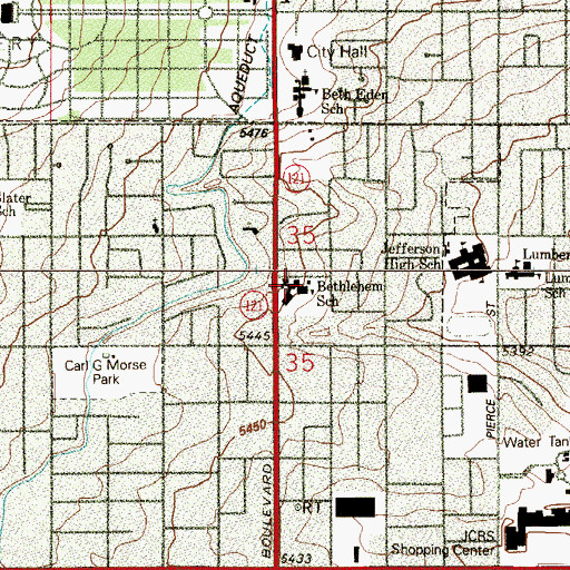Topographic Map of Bethlehem Lutheran School, CO
