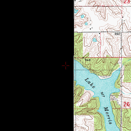Topographic Map of Lake Morris, IA