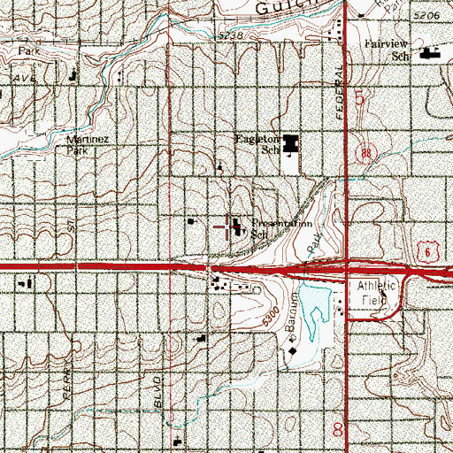 Topographic Map of Presentation of Our Lady Catholic School, CO
