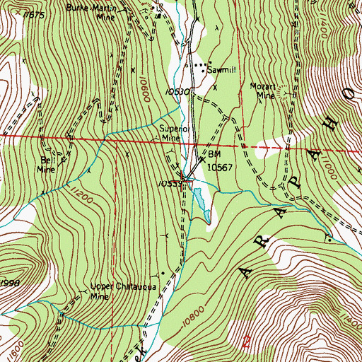 Topographic Map of Deer Creek, CO