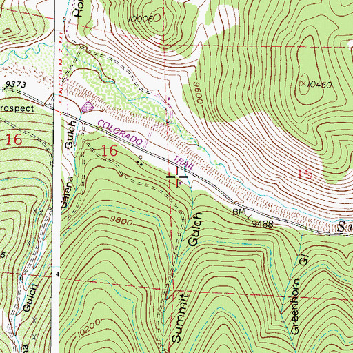 Topographic Map of Summit Gulch, CO