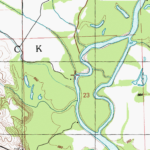 Topographic Map of Yankee Run, IA