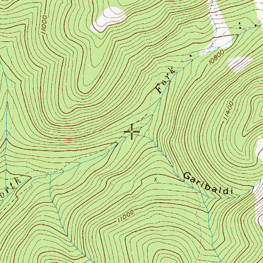 Topographic Map of Garibaldi Gulch, CO