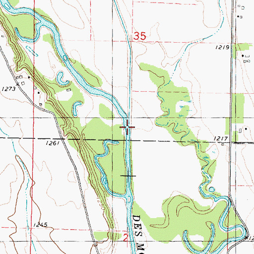 Topographic Map of Jack Creek, IA