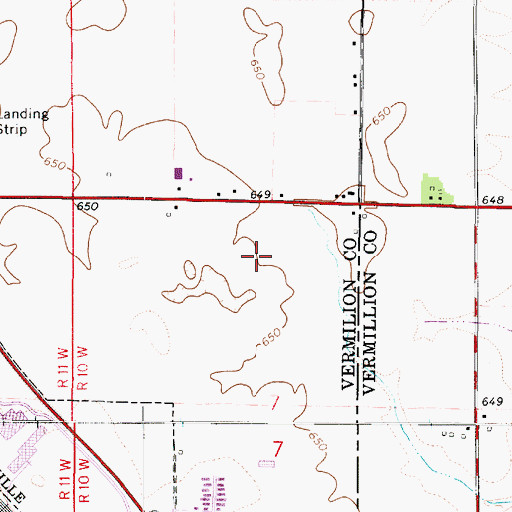 Topographic Map of Danville Correctional Center, IL