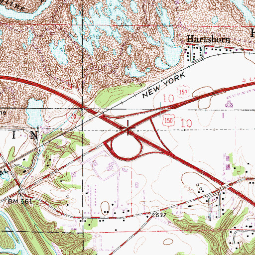 Topographic Map of Interchange 210, IL