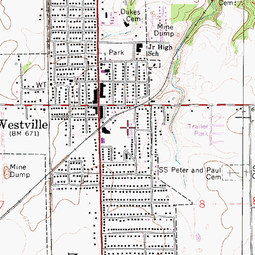 Topographic Map of Judith Giacoma Elementary School, IL