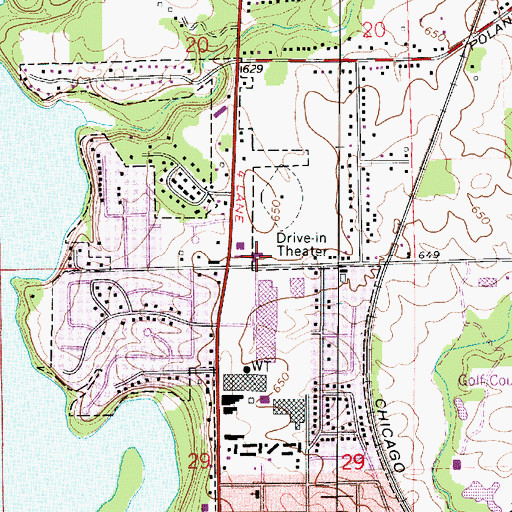 Topographic Map of Liberty Elementary School, IL