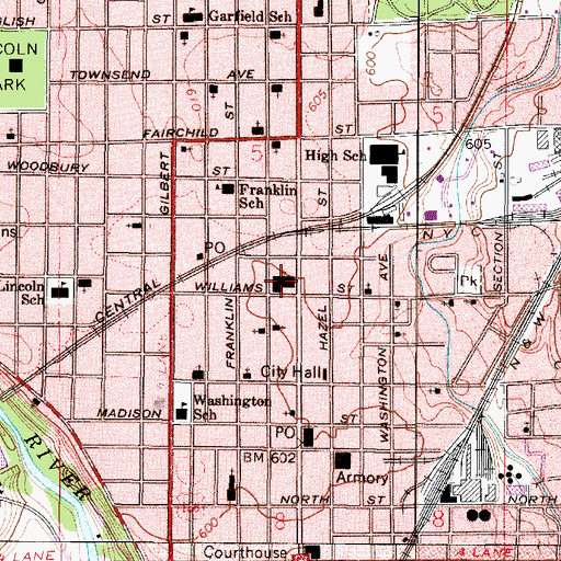 Topographic Map of Saint James United Methodist Church, IL