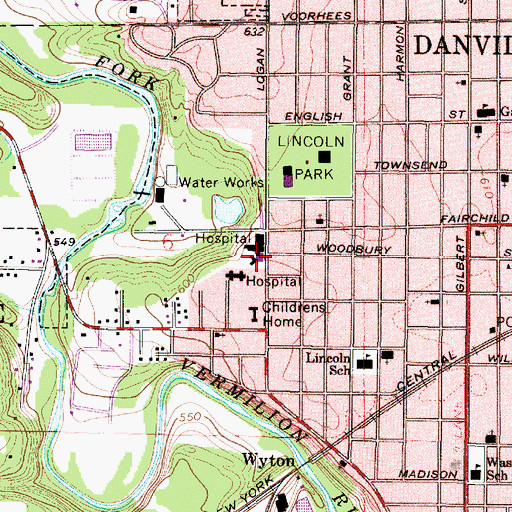 Topographic Map of Presence United Samaritans Medical Center, IL