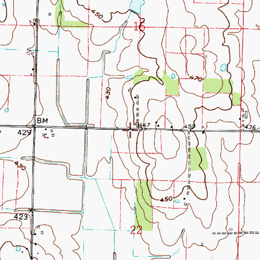 Topographic Map of Friends Grove Post Office (historical), IL