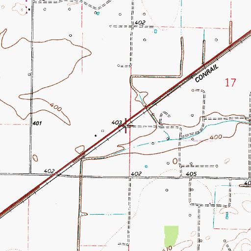 Topographic Map of Logansburgh (historical), IL