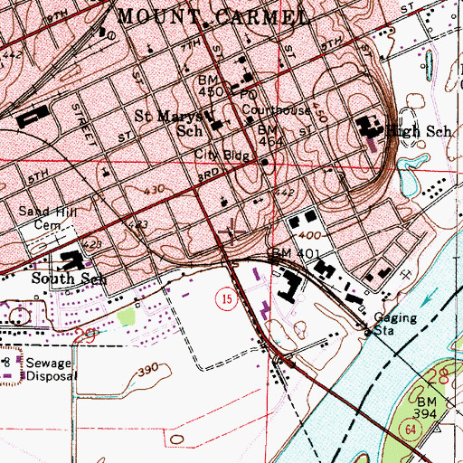 Topographic Map of Pentecostal Assembly of God Church, IL