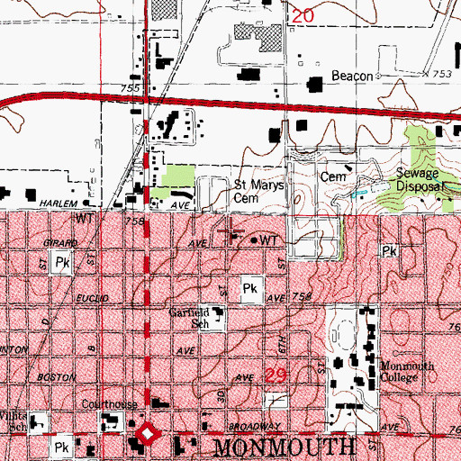 Topographic Map of Bible Missionary Church, IL