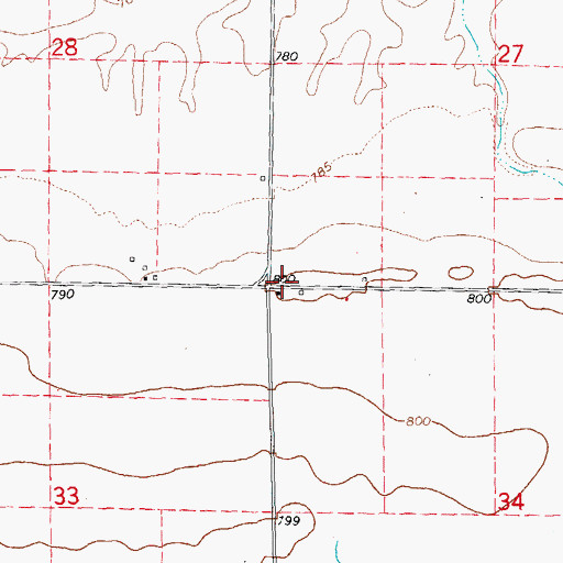 Topographic Map of Colfax Post Office (historical), IL