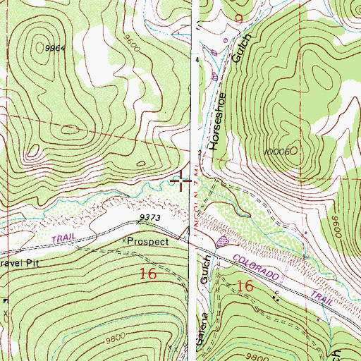 Topographic Map of Horseshoe Gulch, CO