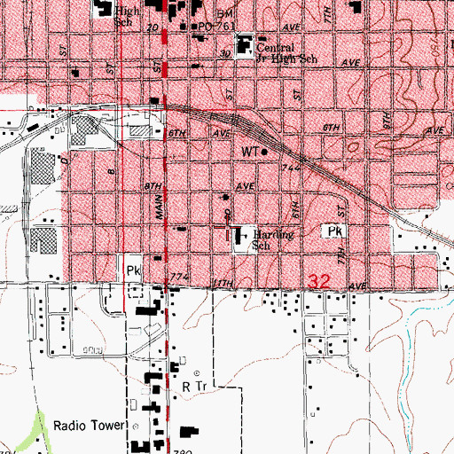 Topographic Map of Maple City Baptist Church, IL