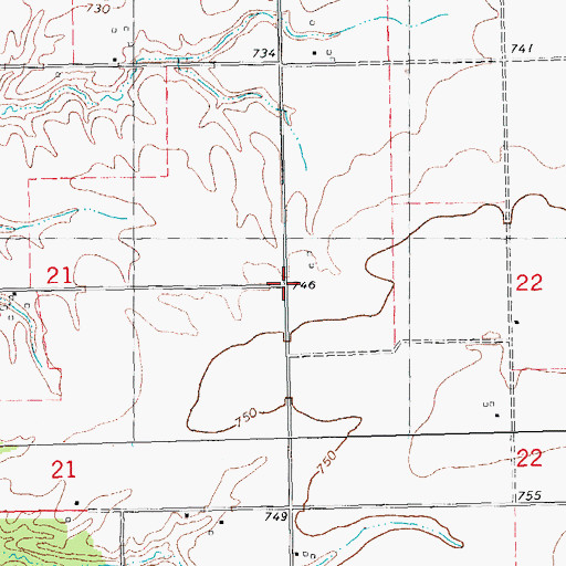 Topographic Map of New Lancaster (historical), IL