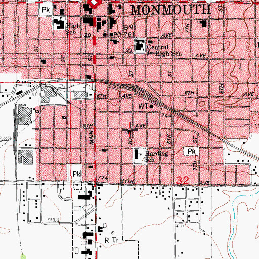 Topographic Map of Saint James African Methodist Episcopal Church, IL