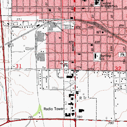 Topographic Map of Siper Diffenbaugh Park, IL