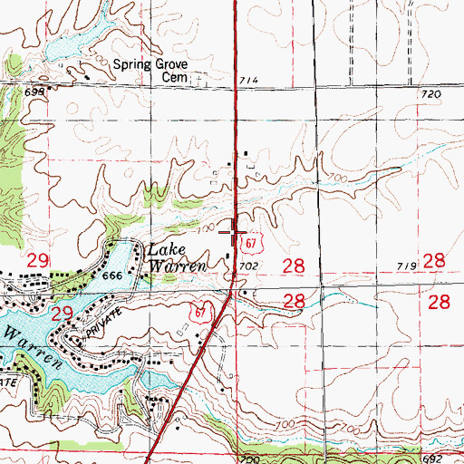 Topographic Map of Spring Grove (historical), IL