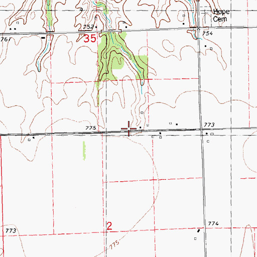 Topographic Map of Utah Post Office (historical), IL