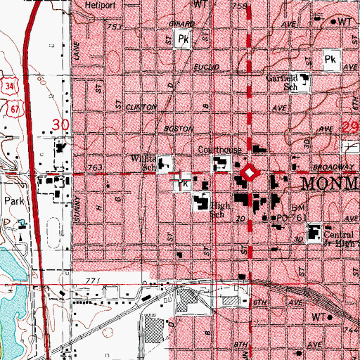 Topographic Map of West Park, IL