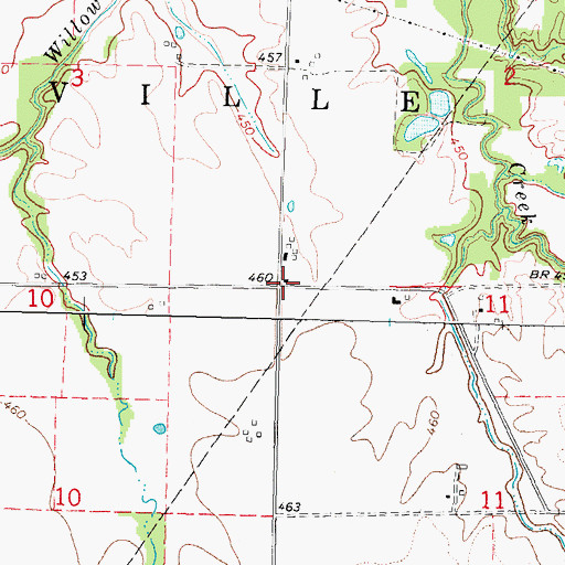 Topographic Map of Carson School (historical), IL