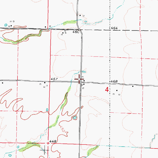 Topographic Map of Caspars, IL