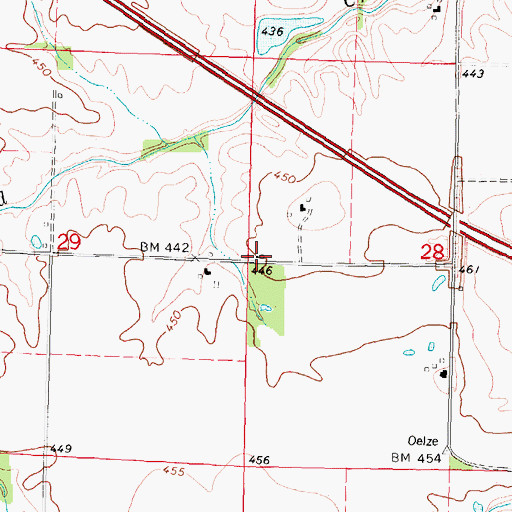 Topographic Map of Grottendick School (historical), IL