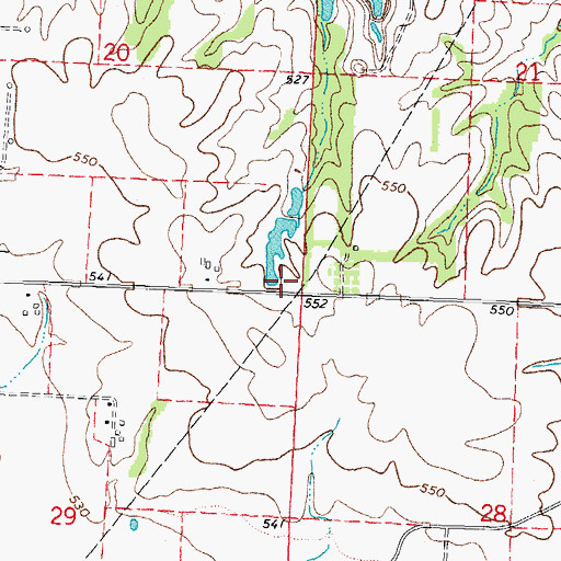 Topographic Map of Harris Hill School (historical), IL