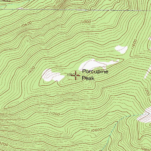 Topographic Map of Porcupine Peak, CO